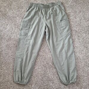 Columbia Women L Sandier Parachute Cargo Jogger Hiking Pants‎ Elastic Waist